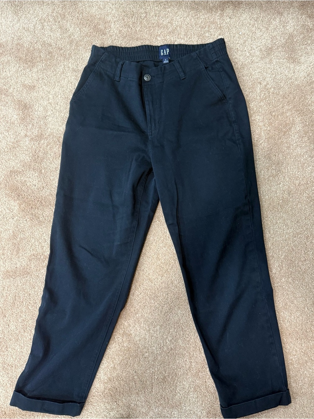 GAP Black Cropped Women's Chino Pants